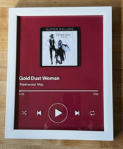 Custom Fleetwood Wood Mac Music Frame Gold Dust Woman 12 x 9.5 in. - $10.10