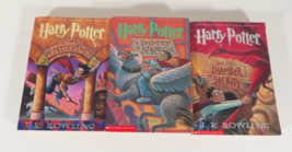Harry Potter Paperback Book SET 1 2 3 JK Rowling 1st Scholastic Trade 1-3 Lot - £10.86 GBP