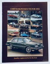 1983 Chrysler-Plymouth Dealer Showroom Sales Brochure Guide Catalog - £7.47 GBP