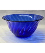 MARTHA STEWART Everyday MSE COBALT BLUE Scalloped Swirl 11&quot; Mixing Servi... - $42.18 CAD