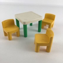 Little Tikes Dollhouse Replacement Dining Room Table Chairs Vintage 1980&#39;s Toy - £35.06 GBP
