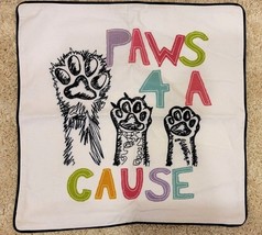 Pottery Barn Teen Decorative Pillow Cover CAT PAWS 4 A CAUSE 18x18 NWOT ... - $18.99