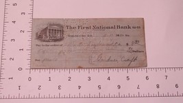 Vintage First National Bank Check May 11 1950  - £3.79 GBP