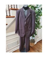 Lineage Men&#39;s Brown Lined Wool Single Breasted Blazer &amp; Pant 2 Piece Sui... - $108.32 CAD