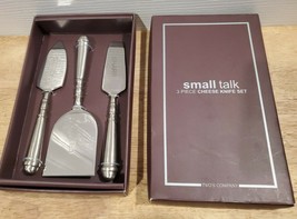 Two&#39;s Company Small Talk Cheese Knives, Set of 3 - NEW! - £23.18 GBP