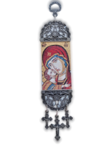 8 6/8&quot; Greek Orthodox Our Lady the Sweetkissing Tapestry Wall Mounted Ic... - $6.98
