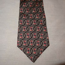 Tie Necktie Chain Link Geometric Oval 58&quot; Halston III All Italian Silk B... - $14.99