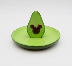Disney Mickey Mouse Avocado Trinket Dish Ring Holder Ceramic Green Set - £13.66 GBP