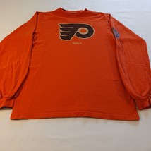 Vintage Reebok NHL Philadelphia Flyers Long Sleeve Men&#39;s Orange T-Shirt ... - €16,11 EUR