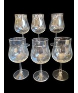 6 Royal Leerdam Holland LARGO Tulip Wine Glasses Vtg 12.5 Oz 6.75” x 3.25” - $30.39