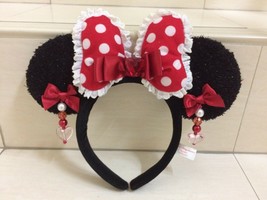 Tokyo Disney Resort Minnie Mouse Ear Headband With Glitter, Hanging Bead... - £15.97 GBP