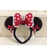 Tokyo Disney Resort Minnie Mouse Ear Headband With Glitter, Hanging Bead... - $27.42 CAD