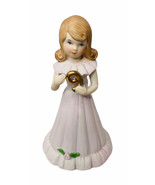 Vintage Enesco 1982 Growing Up Birthday Girls Brunette Figurine 9th Birt... - €12,92 EUR