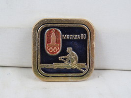 Vintage Summer Olympic Pin - Rowing Moscow 1980 - Stamped Pin - $15.00