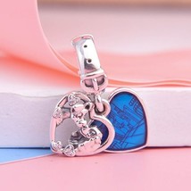 Valentine Release Disney Lady and the Tramp Heart Dangle Charm with Enamel  - £14.62 GBP