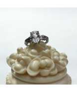 Crystal Quartz Oval Leaf Ring Silver Plated Copper 7x10mm Adjustable Gift - $19.99