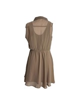 Freebird Sleeveless Dress Size Medium Tan Elastic Waist Lined No Belt Su... - £14.86 GBP