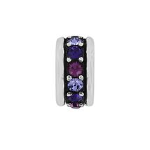 Authentic Brighton Crystal Voyage Spacer, Purple J9560C Silver/Stone, New - €7,73 EUR