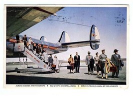 Trans Canada Airlines Super Constellation Postcard 1950&#39;s - £11.63 GBP