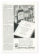 Print Ad Kentucky Tavern Bourbon Mint Julep Vintage 1938 3/4-Page Advert... - $9.70