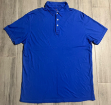 Tommy Bahama Blue Polo T-Shirt Mens Island Modern Fit Salt Water Heals Beach S - $28.98