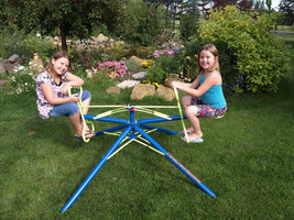 2 Seat Twirl Go Round Whirly Bird Merry-Go-Round Outdoor Child Ride On Toy New - £237.40 GBP