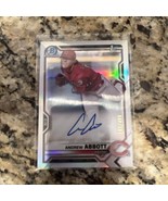 2021 Andrew Abbott Bowman Draft Chrome 1st Refractor Auto /499 Reds RC - £135.76 GBP