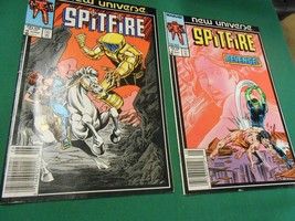TWO Marvel Comics New Universe SPITFIRE Nos.8&amp;9.May-June 1987...FREE POS... - £7.57 GBP