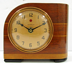 1930s General Electric Striped Wooden Desk Clock - $104.58 CAD
