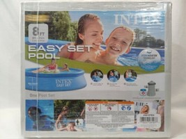 Intex 8&#39;x24&quot; Easy Set Inflatable Above Ground Pool w Filter Pump - £72.54 GBP