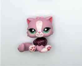 Littlest Pet Shop LPS  #2138 Pink Persian Cat with and Green Eyes - £5.59 GBP