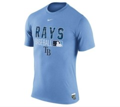 Nike Men s Tampa Bay Rays Baseball Crew Neck S/Sleeve T-Shirt, Light Blue, Small - £16.28 GBP