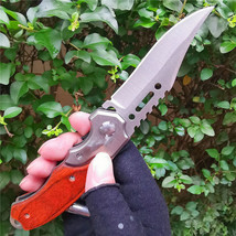 Folding Blade Pocket Knife Tactical Outdoor Camping Survival With LED Cl... - £11.16 GBP