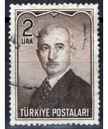 ZAYIX -Turkey 976 Used 2 I dark brown Pres. Ismet Inonu 081422S50 - $4.50