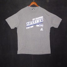 NFL Seattle Seahawks NFC Champions 2 In A Row Gray T Shirt Mens Extra Large - £15.57 GBP