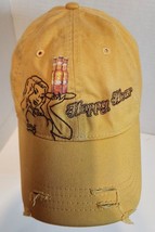 Bud Light Happy Hour Distressed Yellow  Baseball Cap Cotton Adjustable - £6.16 GBP