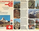 Europabus 1975 Swiss Alpine Tours Motor Coach &amp; Railways Brochure  - $17.82