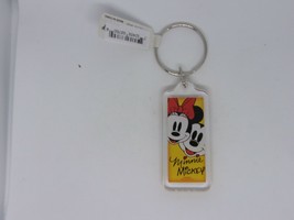 Disney Classic Mickey Minnie Faces Smiles Signature Keychain Souvenir Keyring A+ - £13.12 GBP
