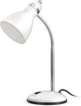 LEPOWER Metal Desk Lamp Adjustable Goose Neck Desktop - White  14" Tall - €23,95 EUR