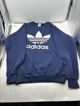 Vintage 80s 90s Adidas Sweatshirt Oversize Trefoil Logo Medium M M USA P... - $98.99
