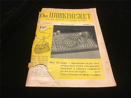 Workbasket Magazine January 1952 Crochet Pictured Place Mat, Child&#39;s Cardigan - £4.63 GBP