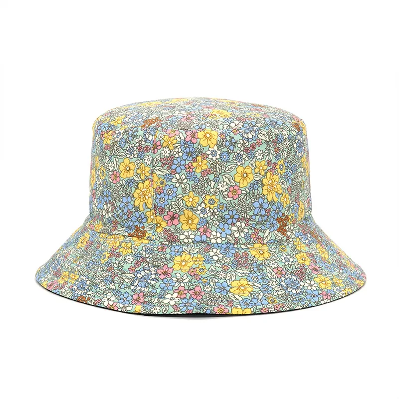 2024 Fashion  Print Bucket Hat Women Double Side Cotton Reversible  Protection C - $53.84