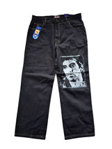 Vintage Scarface Y2K BAGGY Black Denim Jeans 32x32 DTEK Jeans NWT Rare - $71.25