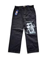 Vintage Scarface Y2K BAGGY Black Denim Jeans 32x32 DTEK Jeans NWT Rare - $97.72 CAD