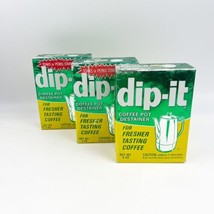 3 Vtg Boxes of Dip-it Coffee Pot Destainer 5 oz Powder NOS Sealed Package Wear - £52.14 GBP