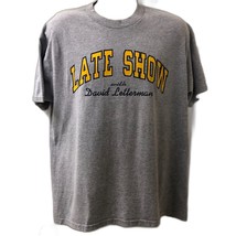 Vintage Late Show with David Letterman Men&#39;s Unisex Gray Graphic T-Shirt... - $24.73