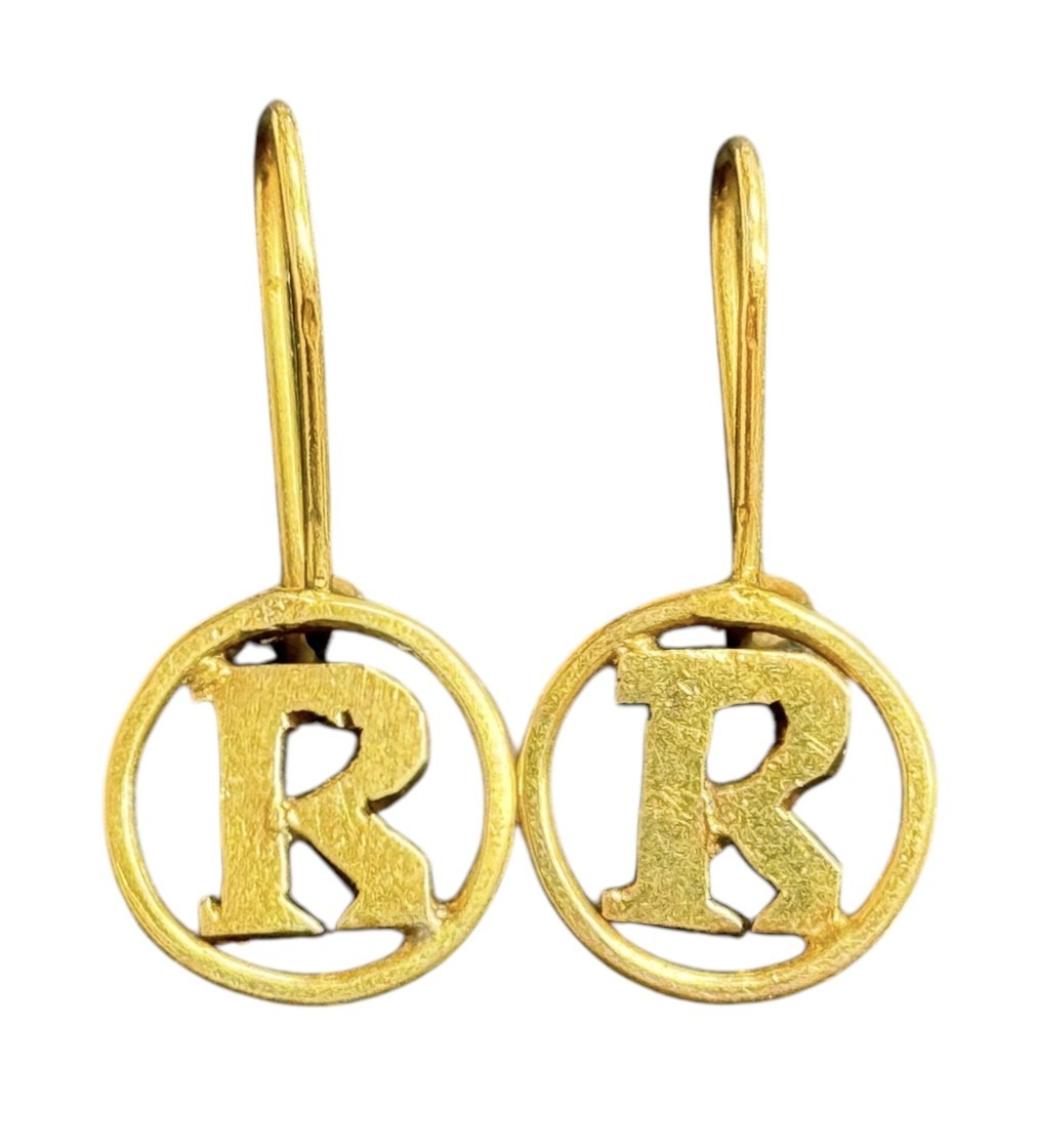 Unisex Earrings 14kt Yellow Gold 447001 - £97.04 GBP