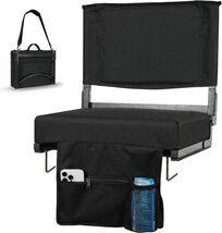Weather-Resistant Folding Stadium Chair with Anti-Tip System &amp; Storage P... - $65.29