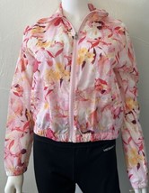 Nanette Lepore Windbreaker Lightweight Jacket Pink Floral Size Small - £42.05 GBP