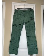 Ripndip Jeans Green Graffiti Print Cats Aliens Skater HTF Straight No Si... - $136.70 CAD